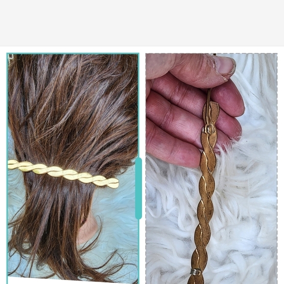 Vintage brass brooch/ hair clip - Picture 1 of 5